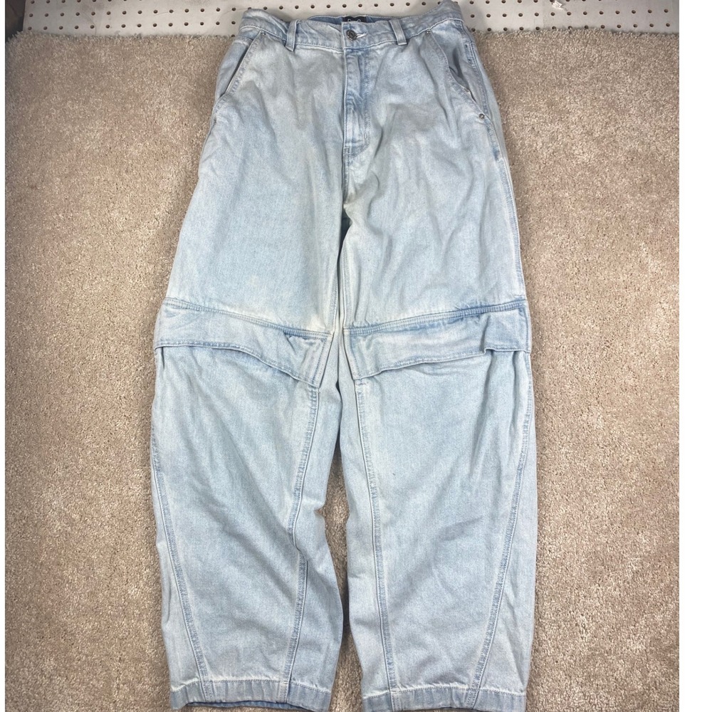 BDG Urban Outfitters High-Rise Extreme Baggy Jeans Light Wash Blue 26